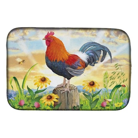 Carolines Treasures Carolines Treasures PRS4038DDM 14 x 21 in. Rooster At Dawn Dish Drying Mat PRS4038DDM